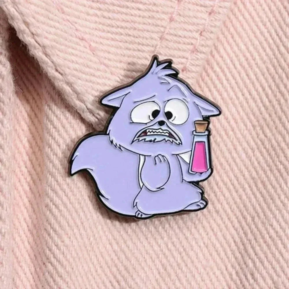 Emperor's new groove cat funny enamel brooch pin accessories backpack women size